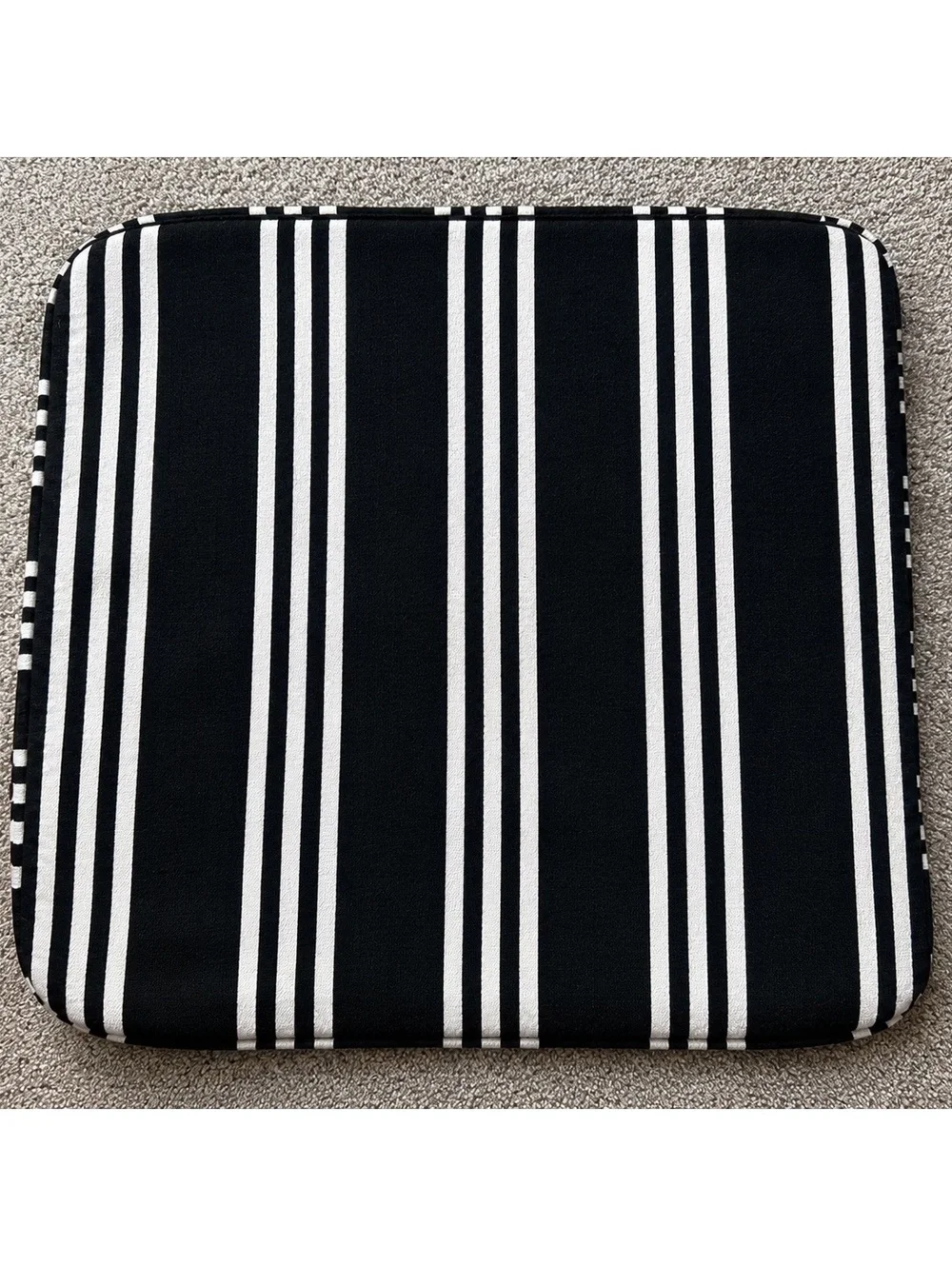 Black and White Striped Pillow Cover 23 x 23 in
